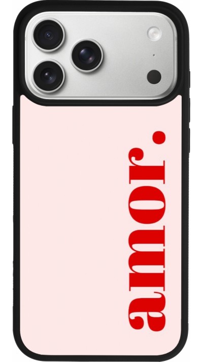 iPhone 17 Pro Max Case Hülle - Silikon schwarz Valentine 2024 amor