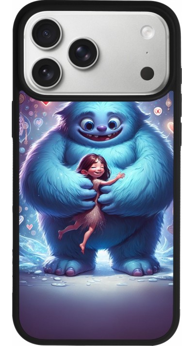 iPhone 17 Pro Max Case Hülle - Silikon schwarz Valentin 2024 Flauschige Liebe