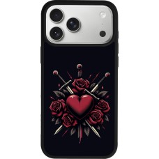 iPhone 17 Pro Max Case Hülle - Silikon schwarz Valentine 2024 gothic love