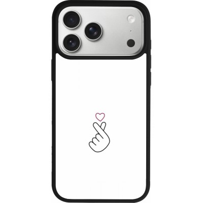 Coque iPhone 17 Pro Max - Silicone rigide noir Valentine 2024 heat by Millennials