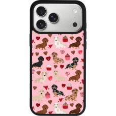 iPhone 17 Pro Max Case Hülle - Silikon schwarz Valentine 2024 puppy love