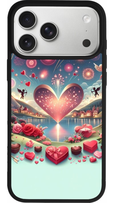 iPhone 17 Pro Max Case Hülle - Silikon schwarz Valentin 2025 Schick