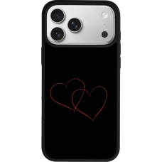 iPhone 17 Pro Max Case Hülle - Silikon schwarz Valentine 2023 attached heart