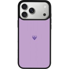 iPhone 17 Pro Max Case Hülle - Silikon schwarz Valentine 2023 purpule single heart