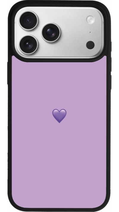 iPhone 17 Pro Max Case Hülle - Silikon schwarz Valentine 2023 purpule single heart