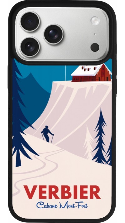 iPhone 17 Pro Max Case Hülle - Silikon schwarz Verbier Cabane Mont-Fort