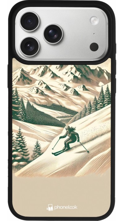 iPhone 17 Pro Max Case Hülle - Silikon schwarz Vintage Skiberg