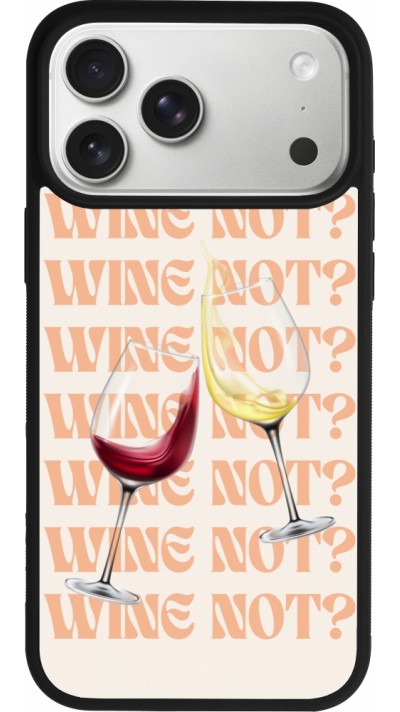 iPhone 17 Pro Max Case Hülle - Silikon schwarz Wine not