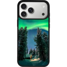 Coque iPhone 17 Pro Max - Silicone rigide noir Winter 22 Northern Lights