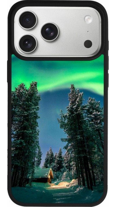iPhone 17 Pro Max Case Hülle - Silikon schwarz Winter 22 Northern Lights