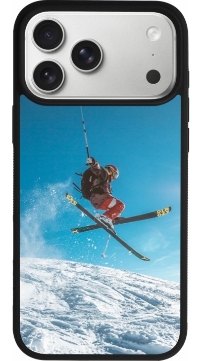 iPhone 17 Pro Max Case Hülle - Silikon schwarz Winter 22 Ski Jump