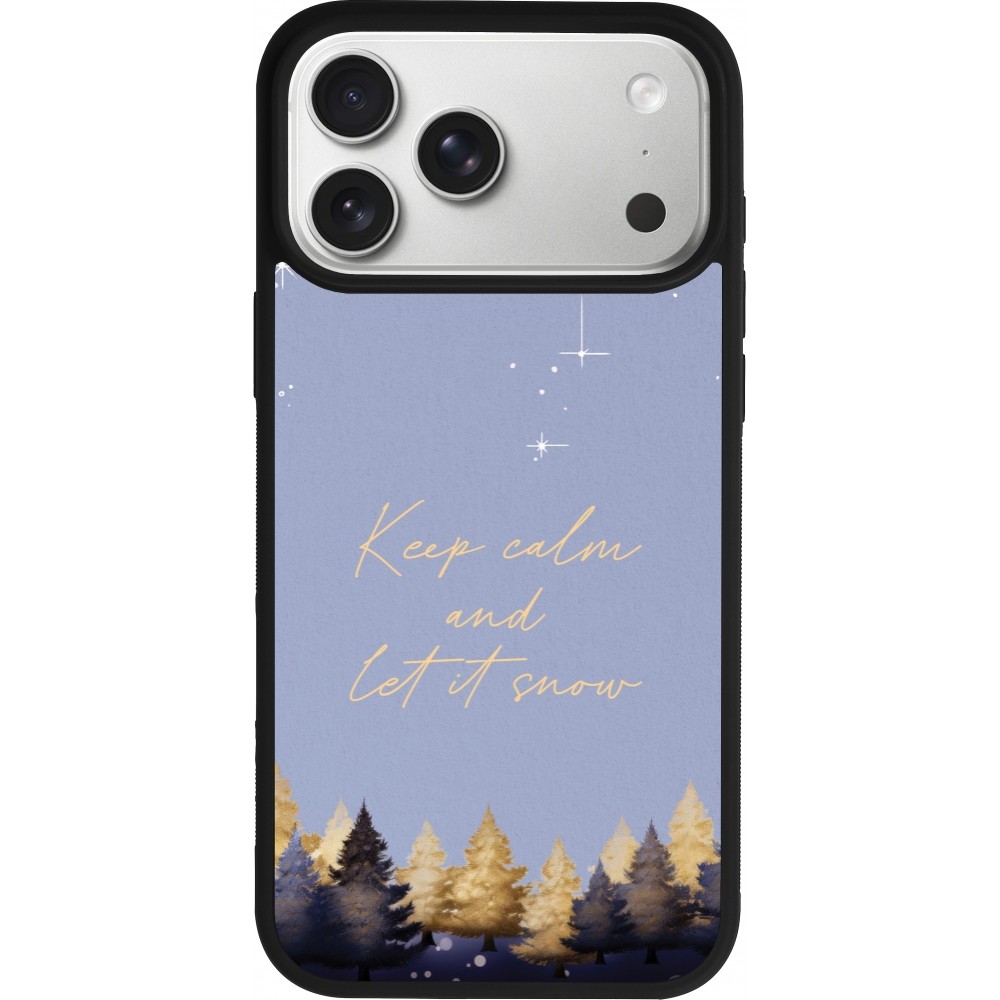iPhone 17 Pro Max Case Hülle - Silikon schwarz Winter 25 Winter illustration of trees