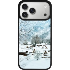 iPhone 17 Pro Max Case Hülle - Silikon schwarz Winter 25 Winter snowy landscape