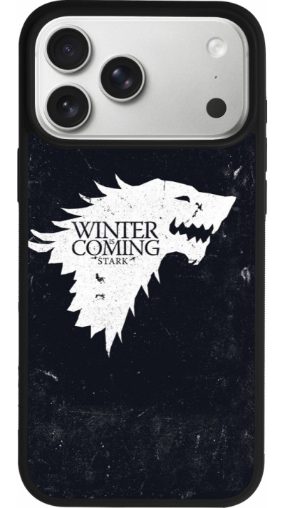 iPhone 17 Pro Max Case Hülle - Silikon schwarz Winter is coming Stark