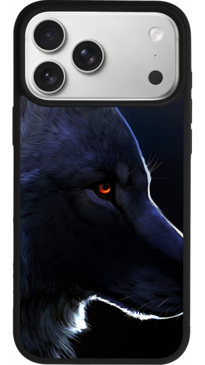 iPhone 17 Pro Max Case Hülle - Silikon schwarz Wolf Shape
