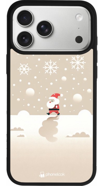iPhone 17 Pro Max Case Hülle - Silikon schwarz Weihnachten 2023 Minimalistischer Weihnachtsmann