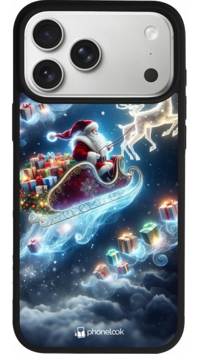 iPhone 17 Pro Max Case Hülle - Silikon schwarz Weihnachten 2023 Verzauberter Weihnachtsmann