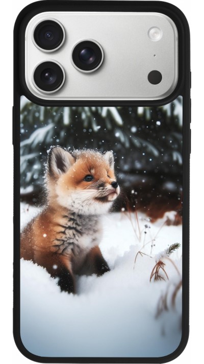 iPhone 17 Pro Max Case Hülle - Silikon schwarz Weihnachten 2023 Fuechslein Tanne