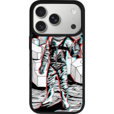 iPhone 17 Pro Case Hülle - Silikon schwarz Anaglyph Astronaut