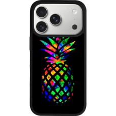 iPhone 17 Pro Case Hülle - Silikon schwarz Ananas Multi-colors