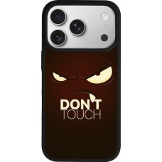 Coque iPhone 17 Pro - Silicone rigide noir Angry Dont Touch