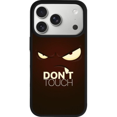 Coque iPhone 17 Pro - Silicone rigide noir Angry Dont Touch