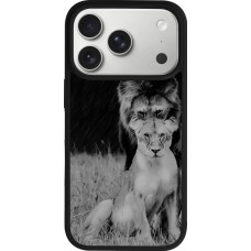 iPhone 17 Pro Case Hülle - Silikon schwarz Angry lions