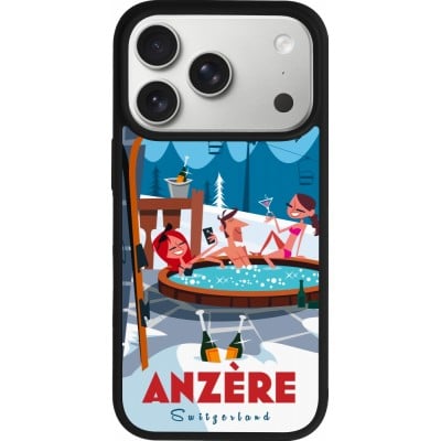 iPhone 17 Pro Case Hülle - Silikon schwarz Anzère Mountain Jacuzzi