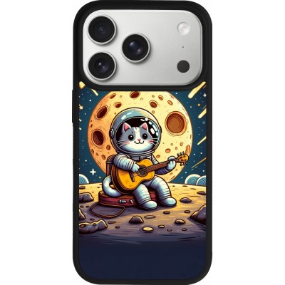 iPhone 17 Pro Case Hülle - Silikon schwarz AstroKatze RockMond