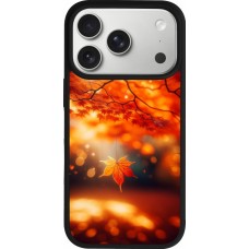 iPhone 17 Pro Case Hülle - Silikon schwarz Herbst Magisch Orange