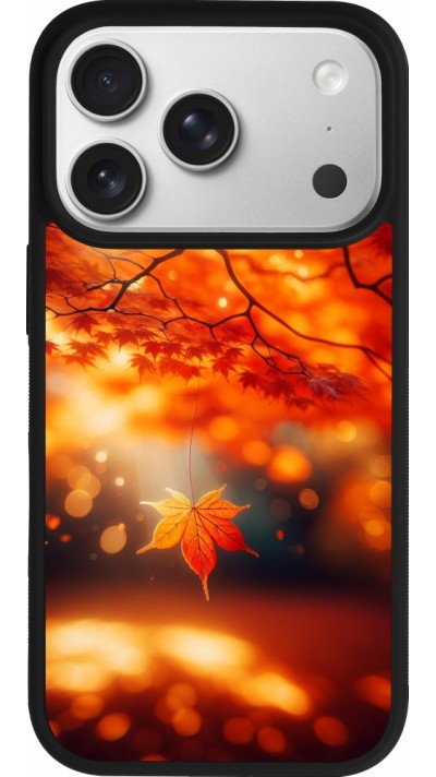 iPhone 17 Pro Case Hülle - Silikon schwarz Herbst Magisch Orange