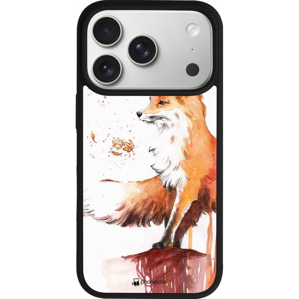 iPhone 17 Pro Case Hülle - Silikon schwarz Autumn 21 Fox