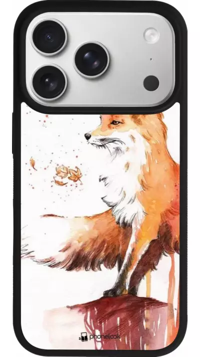 Coque iPhone 17 Pro - Silicone rigide noir Autumn 21 Fox