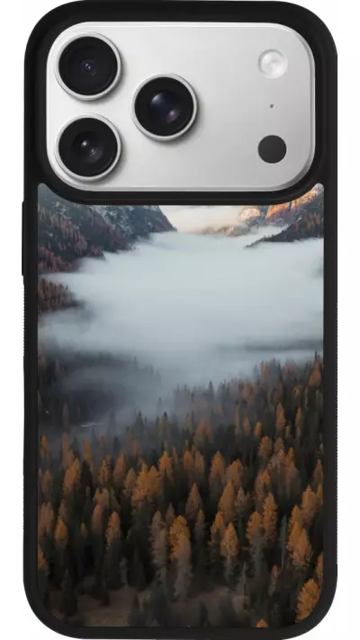 Coque iPhone 17 Pro - Silicone rigide noir Autumn 22 forest lanscape