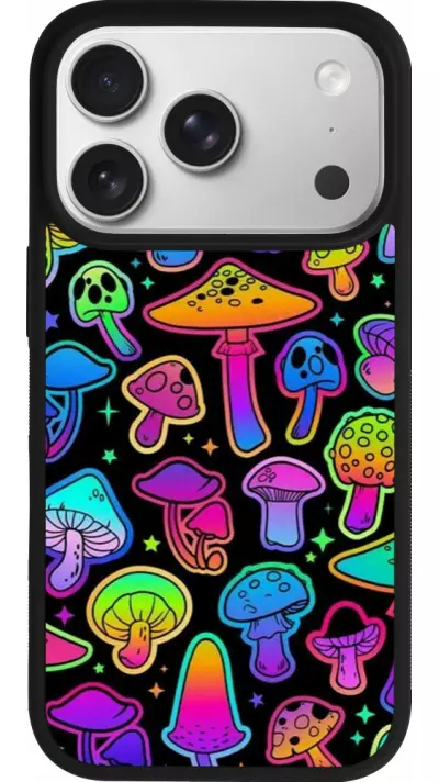 Coque iPhone 17 Pro - Silicone rigide noir Autumn 2024 magic mushrooms