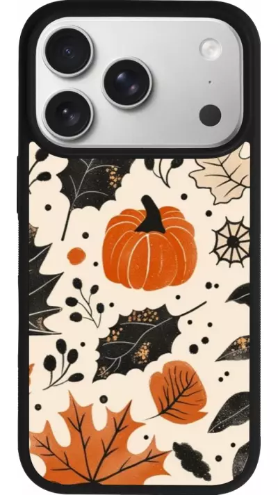 Coque iPhone 17 Pro - Silicone rigide noir Autumn 2024 nature