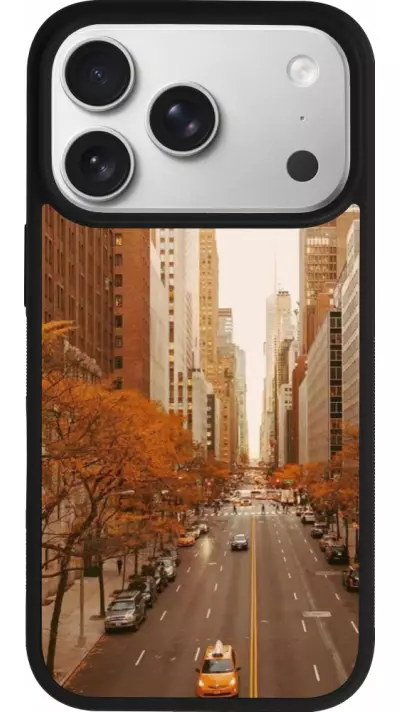 Coque iPhone 17 Pro - Silicone rigide noir Autumn 2024 New York city