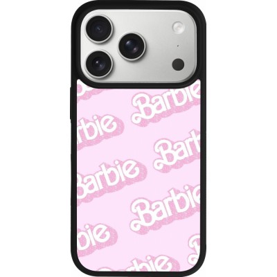 iPhone 17 Pro Case Hülle - Silikon schwarz Barbie light pink pattern