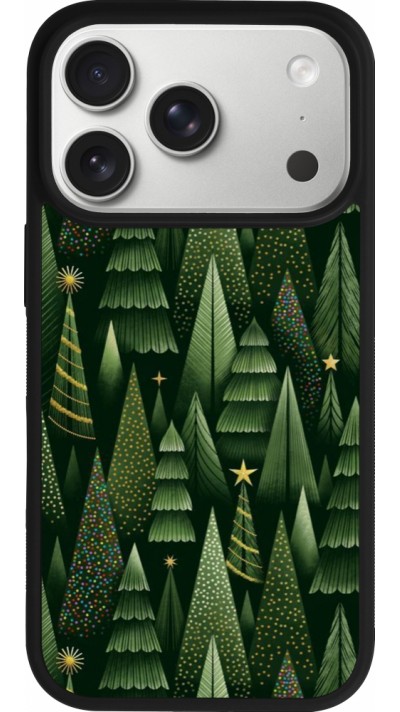 Coque iPhone 17 Pro - Silicone rigide noir Christmas 25 Pattern Xmas Tree