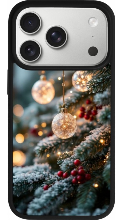 Coque iPhone 17 Pro - Silicone rigide noir Christmas 25 Xmas Decorated Tree
