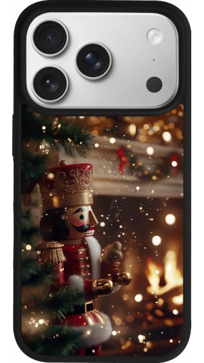 Coque iPhone 17 Pro - Silicone rigide noir Christmas 25 Xmas Nutcracker