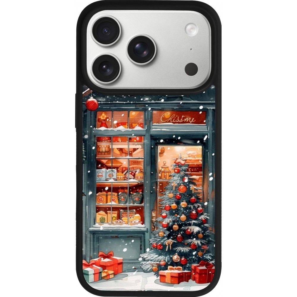 Coque iPhone 17 Pro - Silicone rigide noir Christmas 25 Xmas Shop