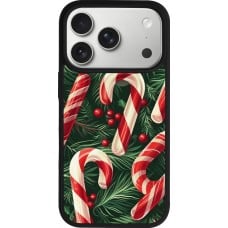 Coque iPhone 17 Pro - Silicone rigide noir Christmas 25 Xmas Stick