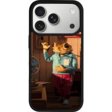 Coque iPhone 17 Pro - Silicone rigide noir Dancing frog DTMF
