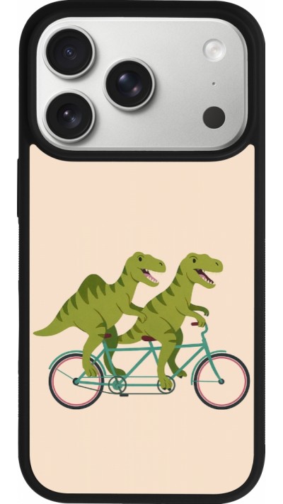 iPhone 17 Pro Case Hülle - Silikon schwarz Dinosaurs on bikes 2026