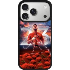 Coque iPhone 17 Pro - Silicone rigide noir Djokovic 23 Grand Slam
