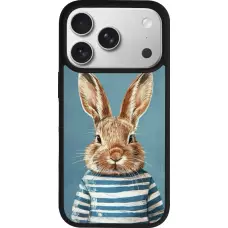 iPhone 17 Pro Case Hülle - Silikon schwarz Easter 2026 Rabbit navy