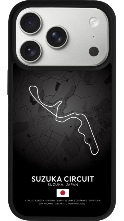 Coque iPhone 17 Pro - Silicone rigide noir F1 Track 2025 Japan