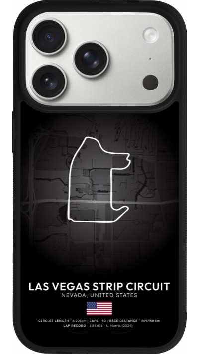 Coque iPhone 17 Pro - Silicone rigide noir F1 Track 2025 Las Vegas