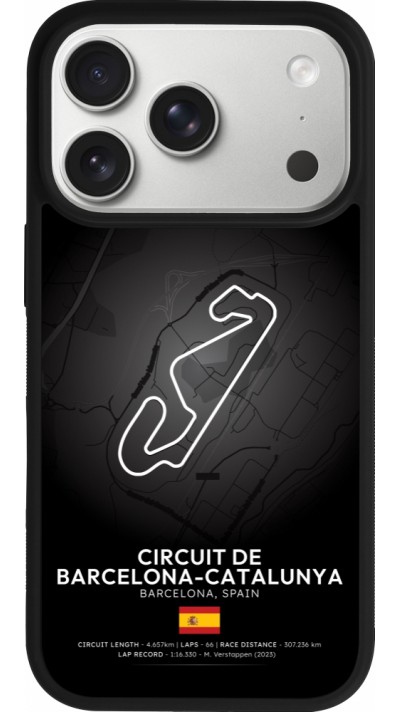 Coque iPhone 17 Pro - Silicone rigide noir F1 Track 2025 Spain